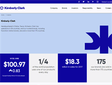 Tablet Screenshot of investor.kimberly-clark.com